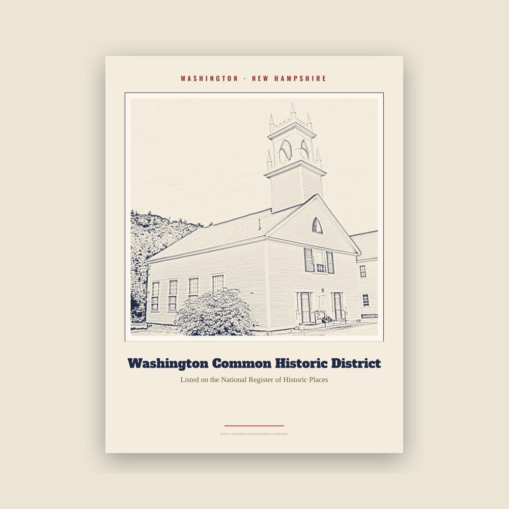 Washington Washington Common Historic District Landmark Print