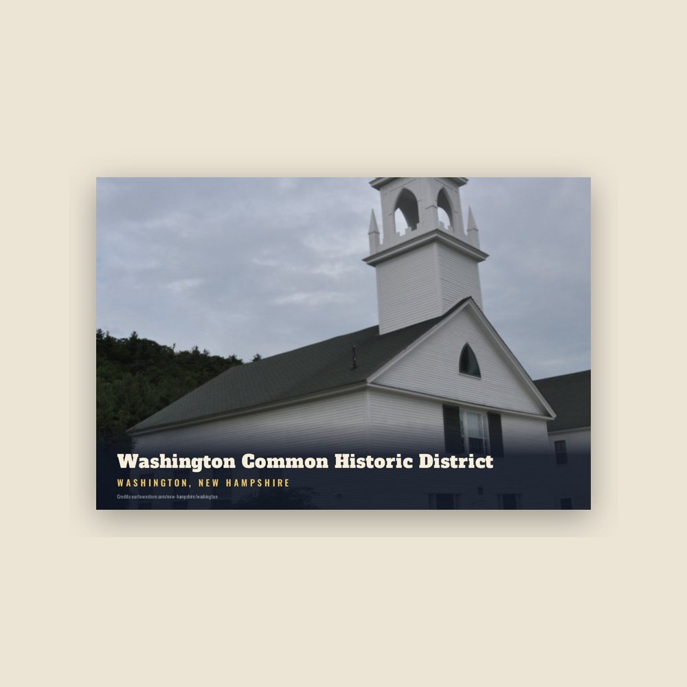 Washington Washington Common Historic District Postcard