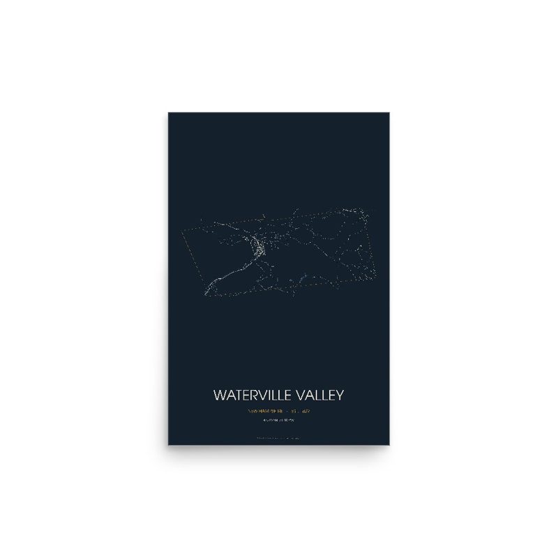 Waterville Valley Street Map Poster · Midnight
