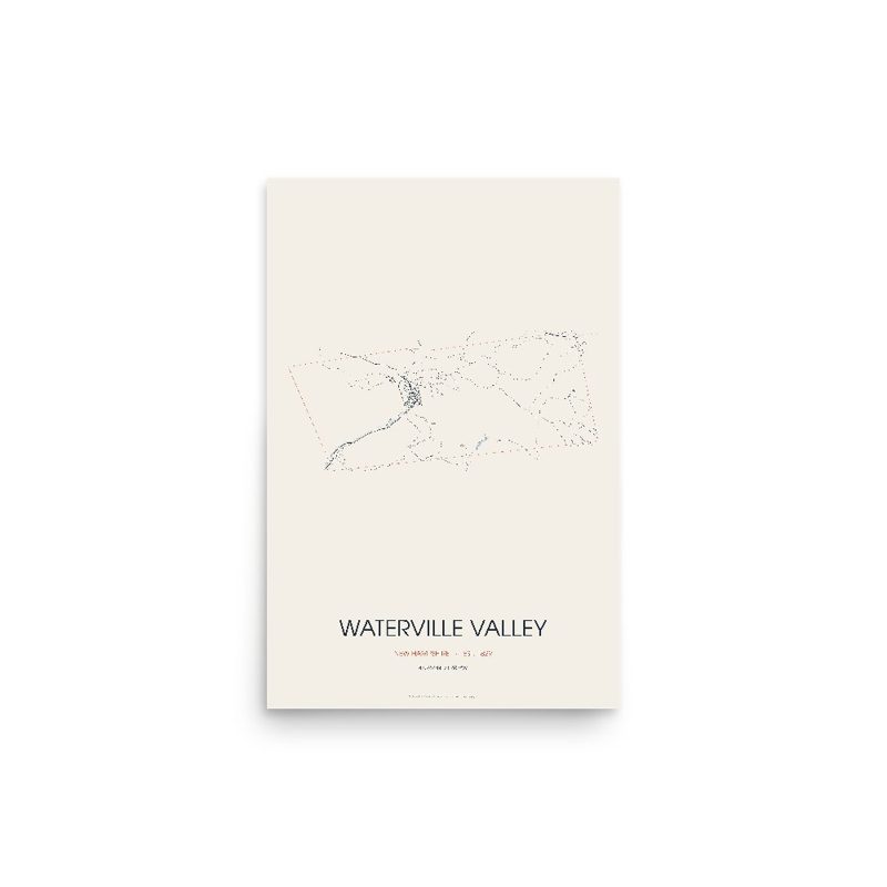 Waterville Valley Street Map Poster · Linen