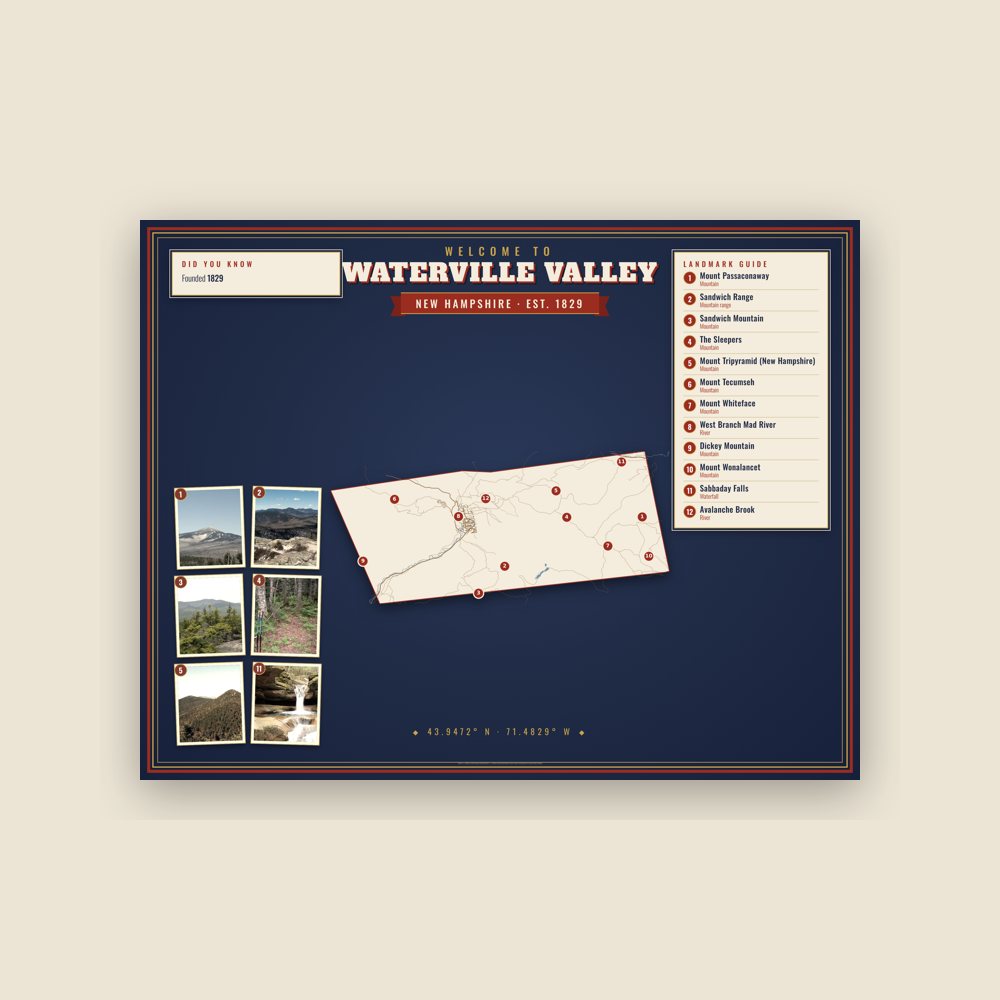 Waterville Valley Map Placemat
