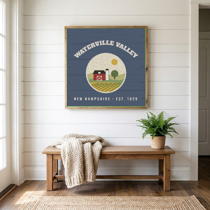 Waterville Valley Hometown Wood Sign