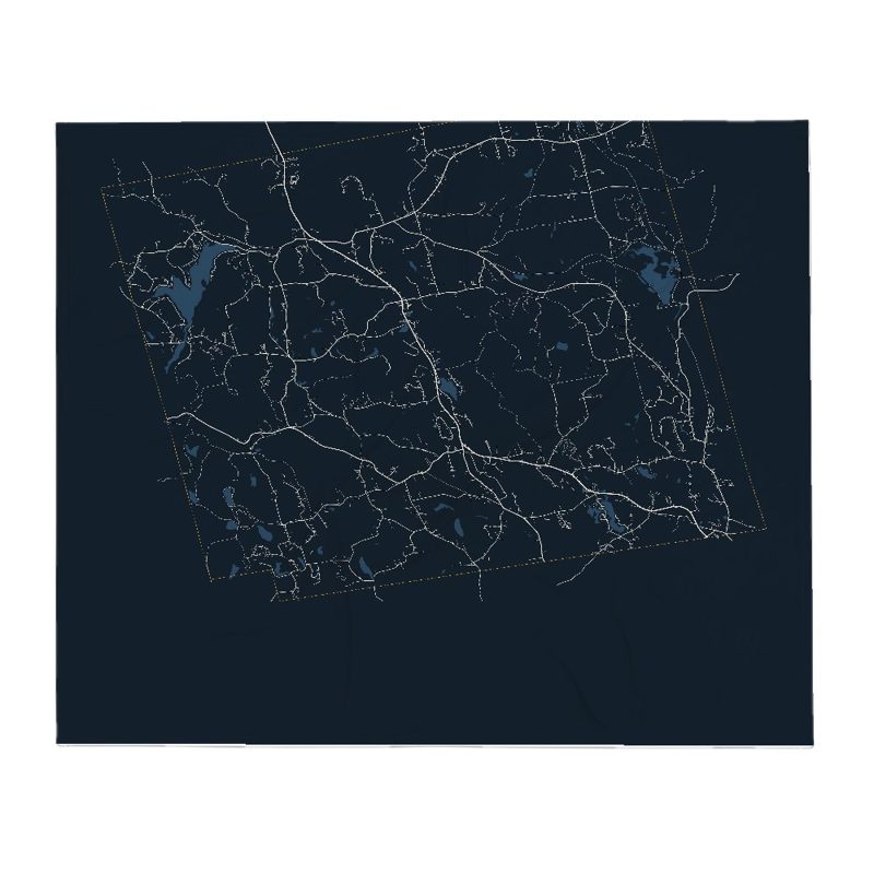 Weare Street Map Throw Blanket