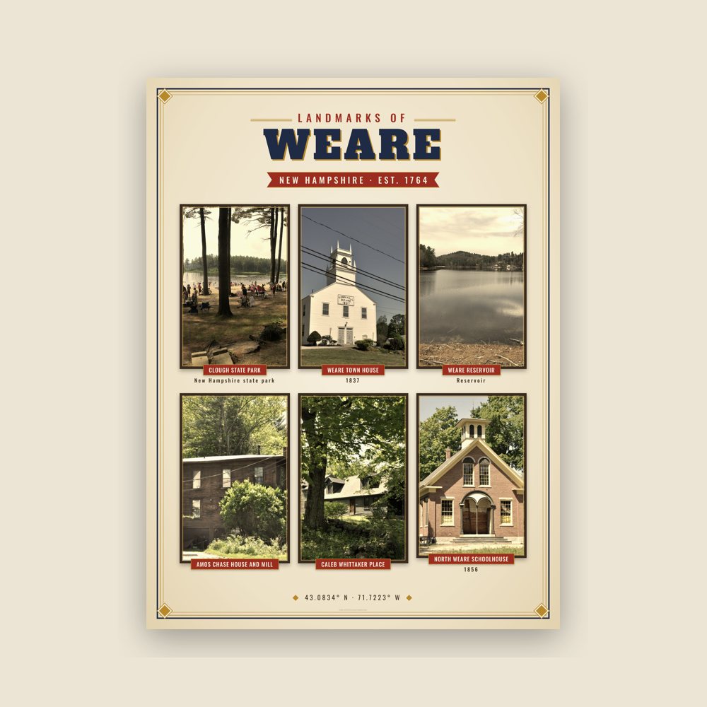 Weare Landmarks Photo Poster