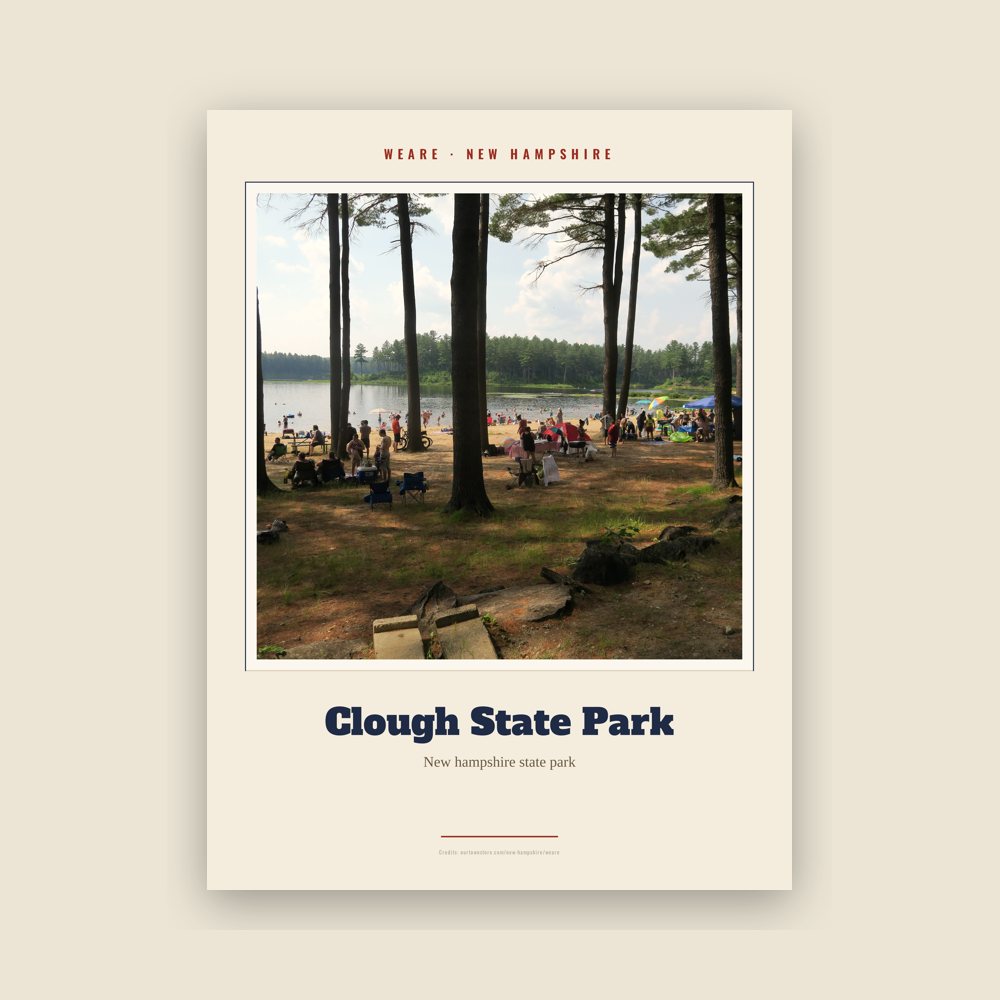 Weare Clough State Park Landmark Print