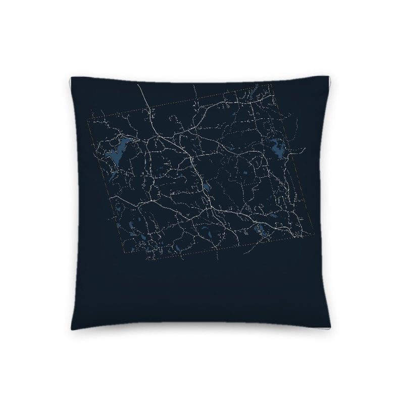 Weare Map Throw Pillow