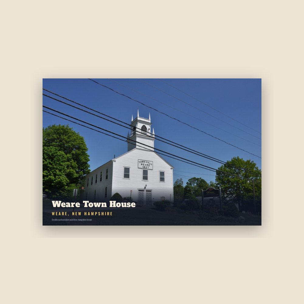 Weare Weare Town House Postcard
