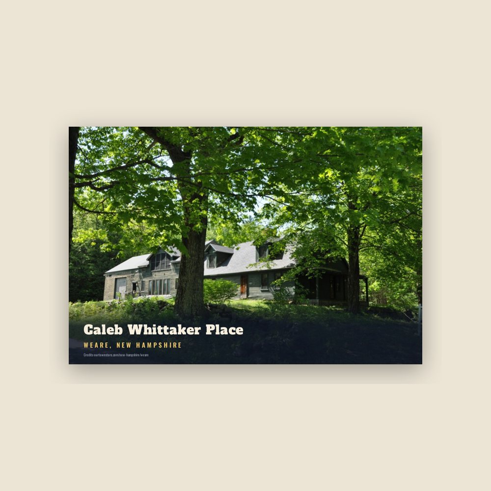 Weare Caleb Whittaker Place Postcard