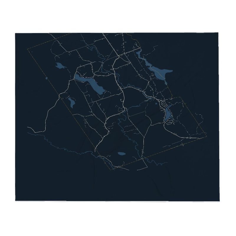 Webster Street Map Throw Blanket
