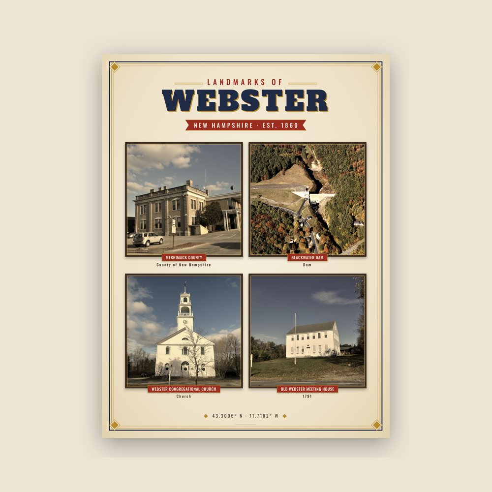 Webster Landmarks Photo Poster