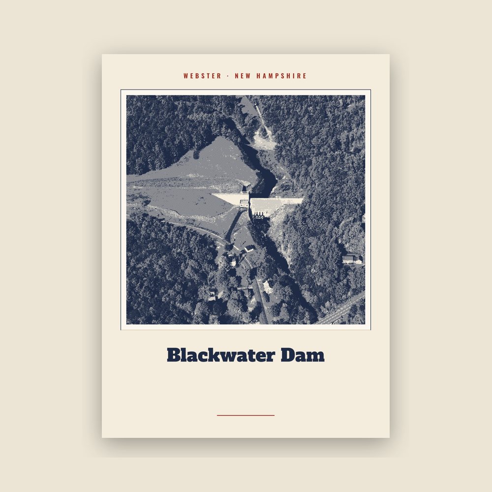 Webster Blackwater Dam Landmark Print