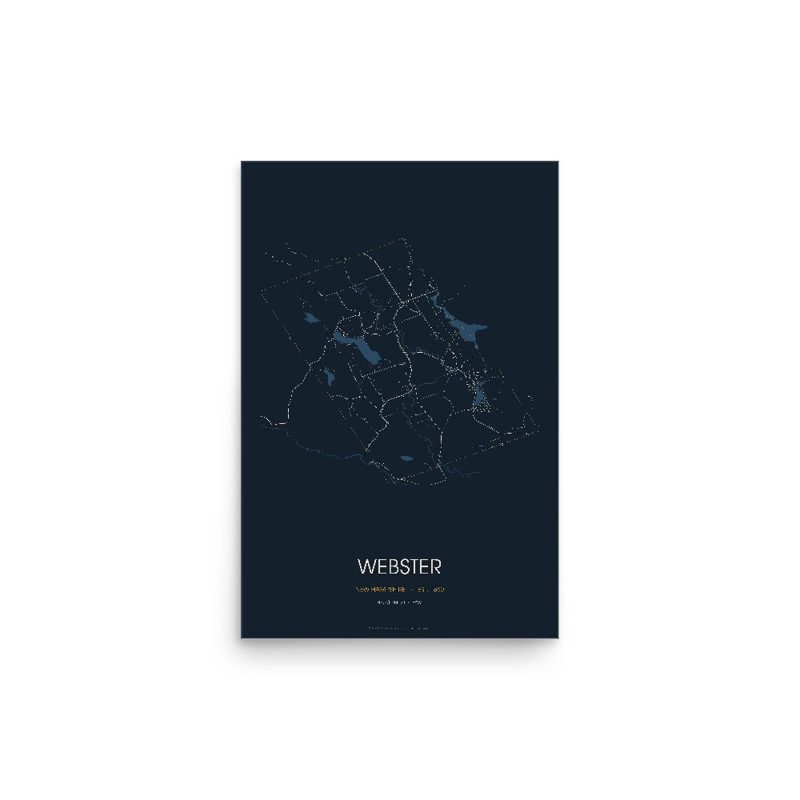 Webster Street Map Poster · Midnight