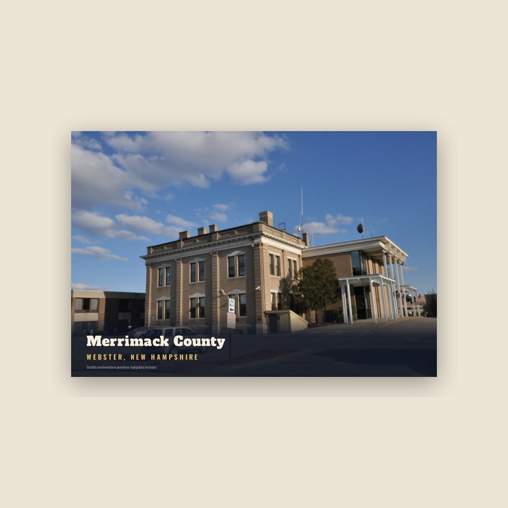 Webster Merrimack County Postcard