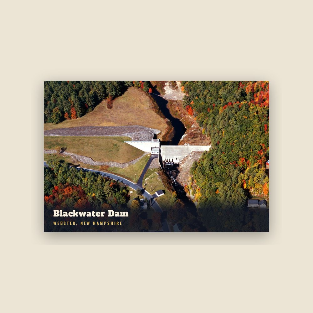 Webster Blackwater Dam Postcard
