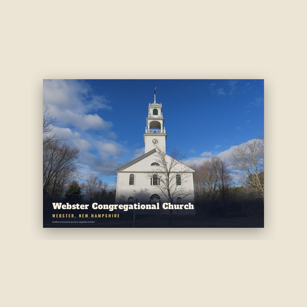 Webster Webster Congregational Church Postcard
