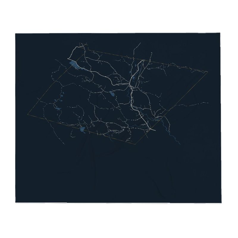 Wentworth Street Map Throw Blanket