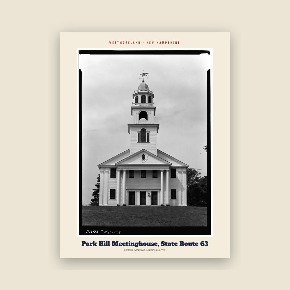 Westmoreland Park Hill Meetinghouse, State Route 63 Archive Print