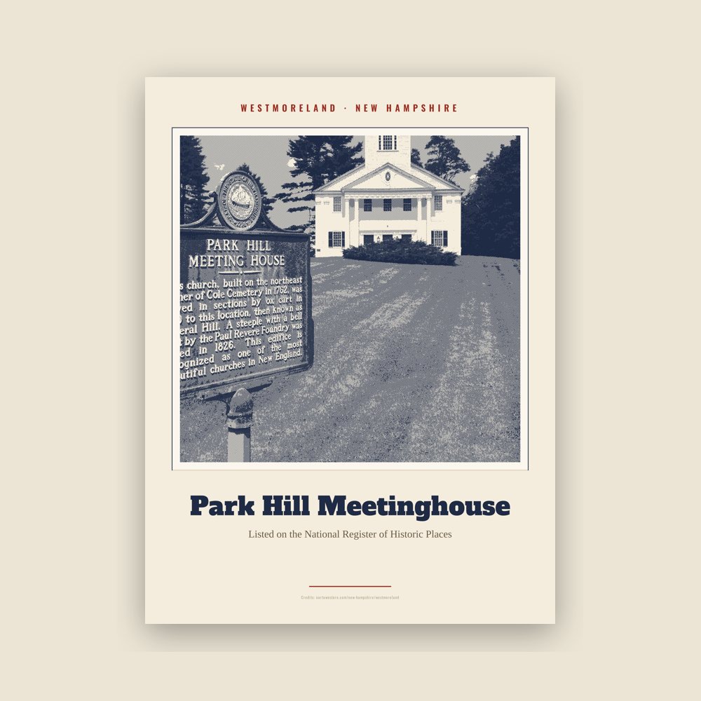 Westmoreland Park Hill Meetinghouse Landmark Print