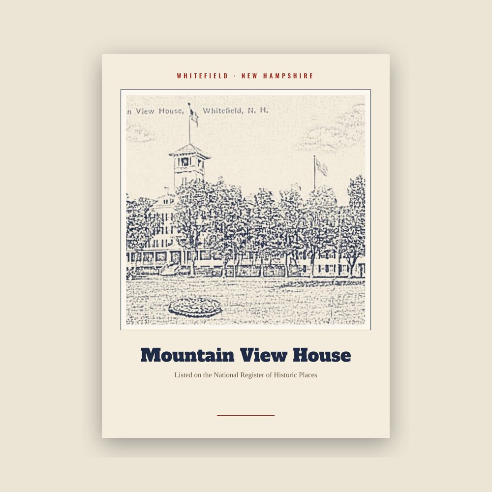 Whitefield Mountain View House Landmark Print