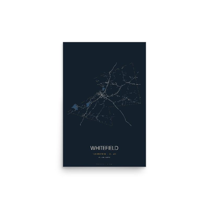 Whitefield Street Map Poster · Midnight