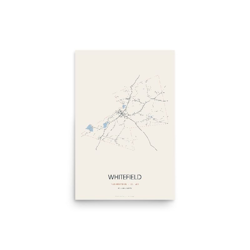 Whitefield Street Map Poster · Linen