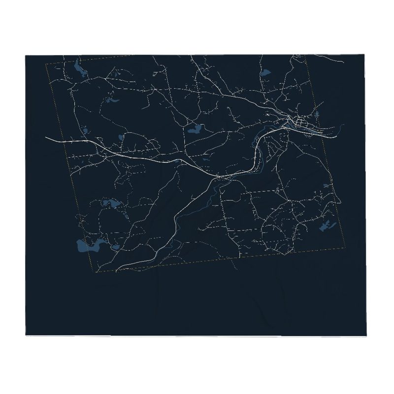 Wilton Street Map Throw Blanket