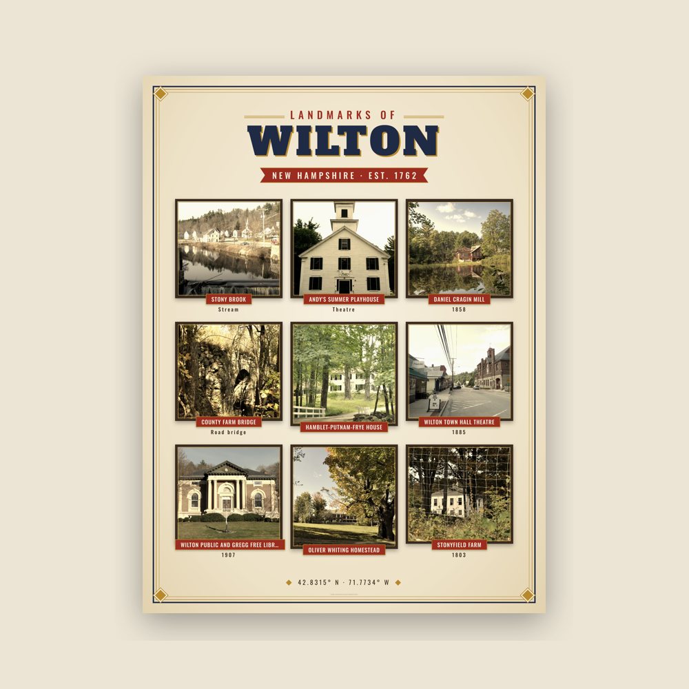 Wilton Landmarks Photo Poster