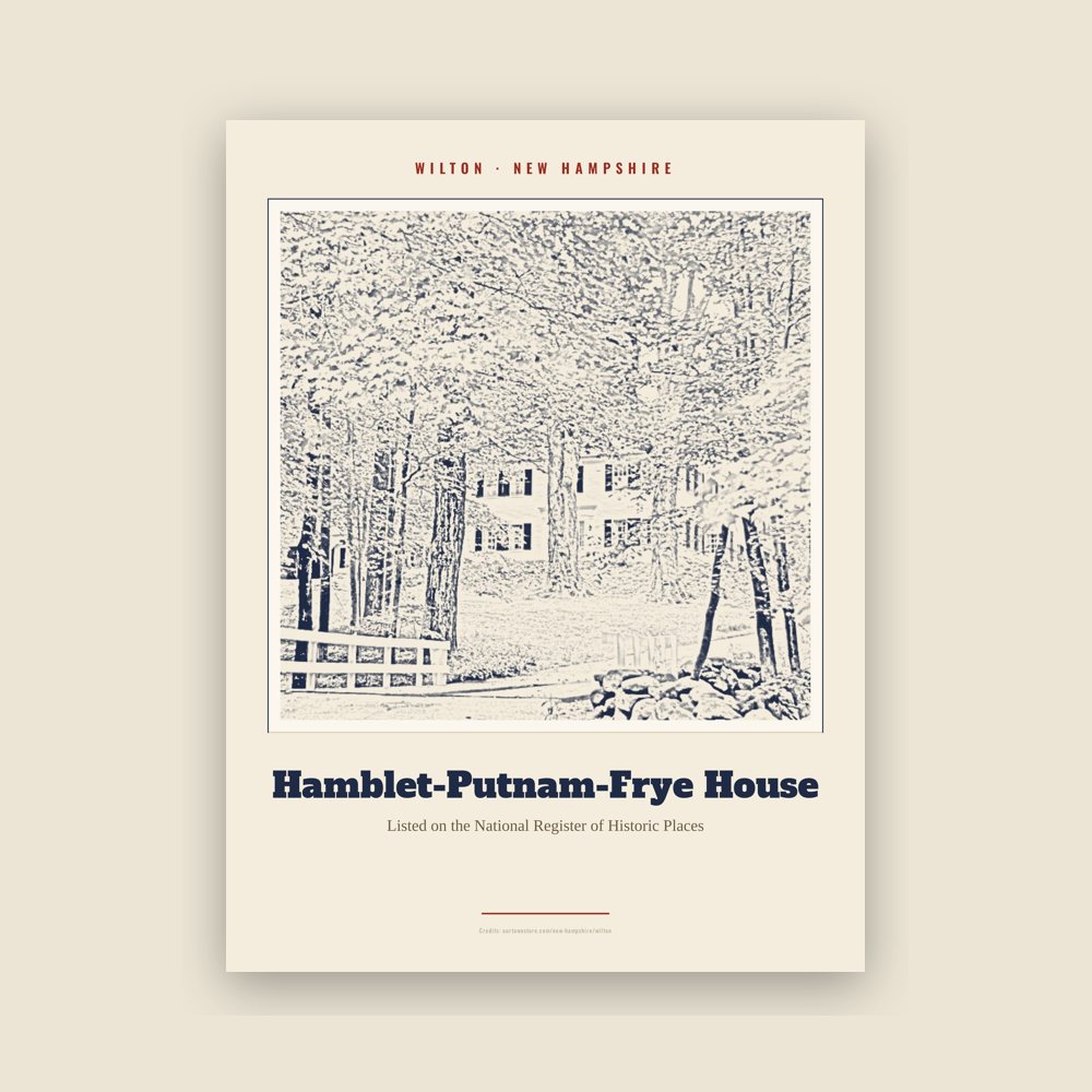 Wilton Hamblet-Putnam-Frye House Landmark Print