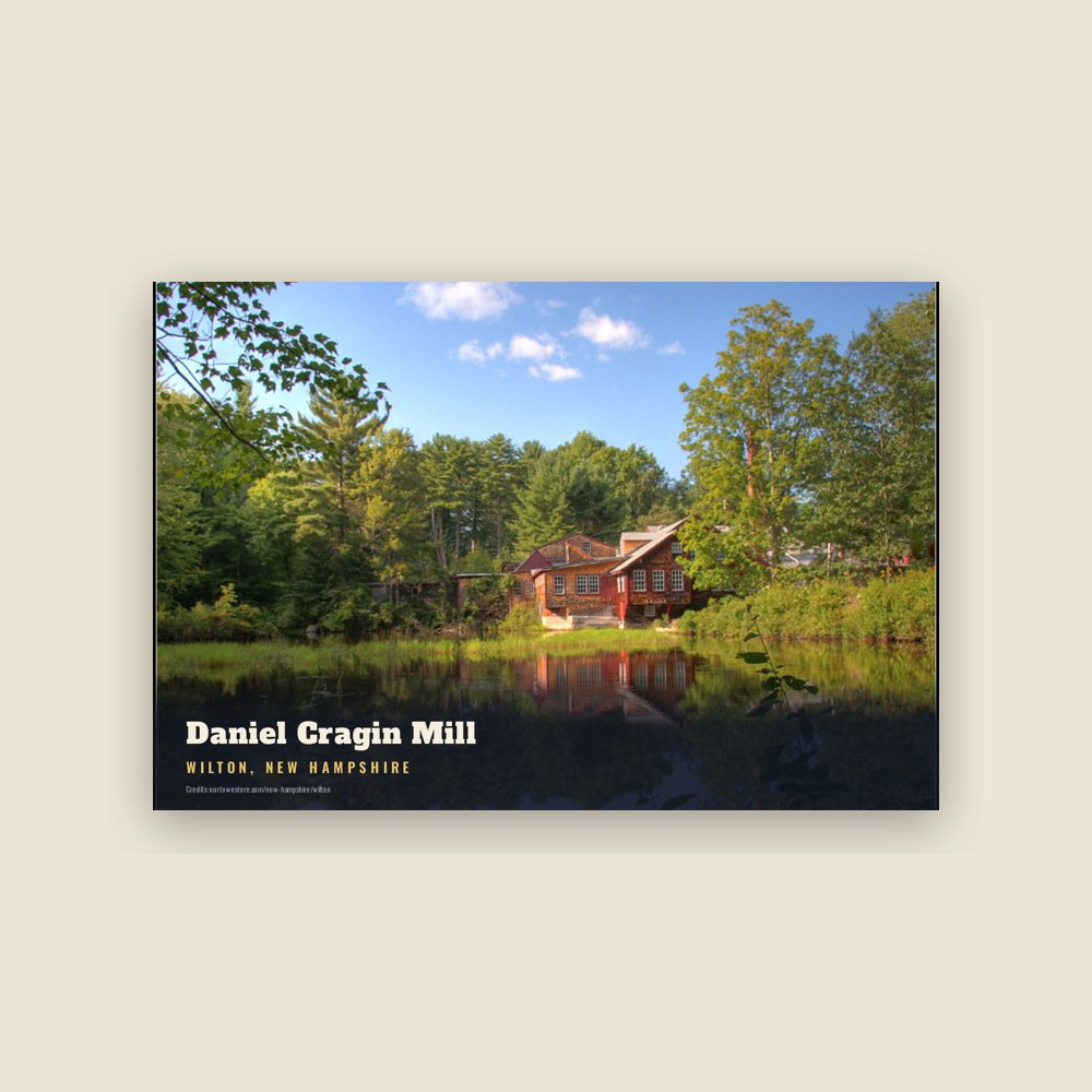 Wilton Daniel Cragin Mill Postcard