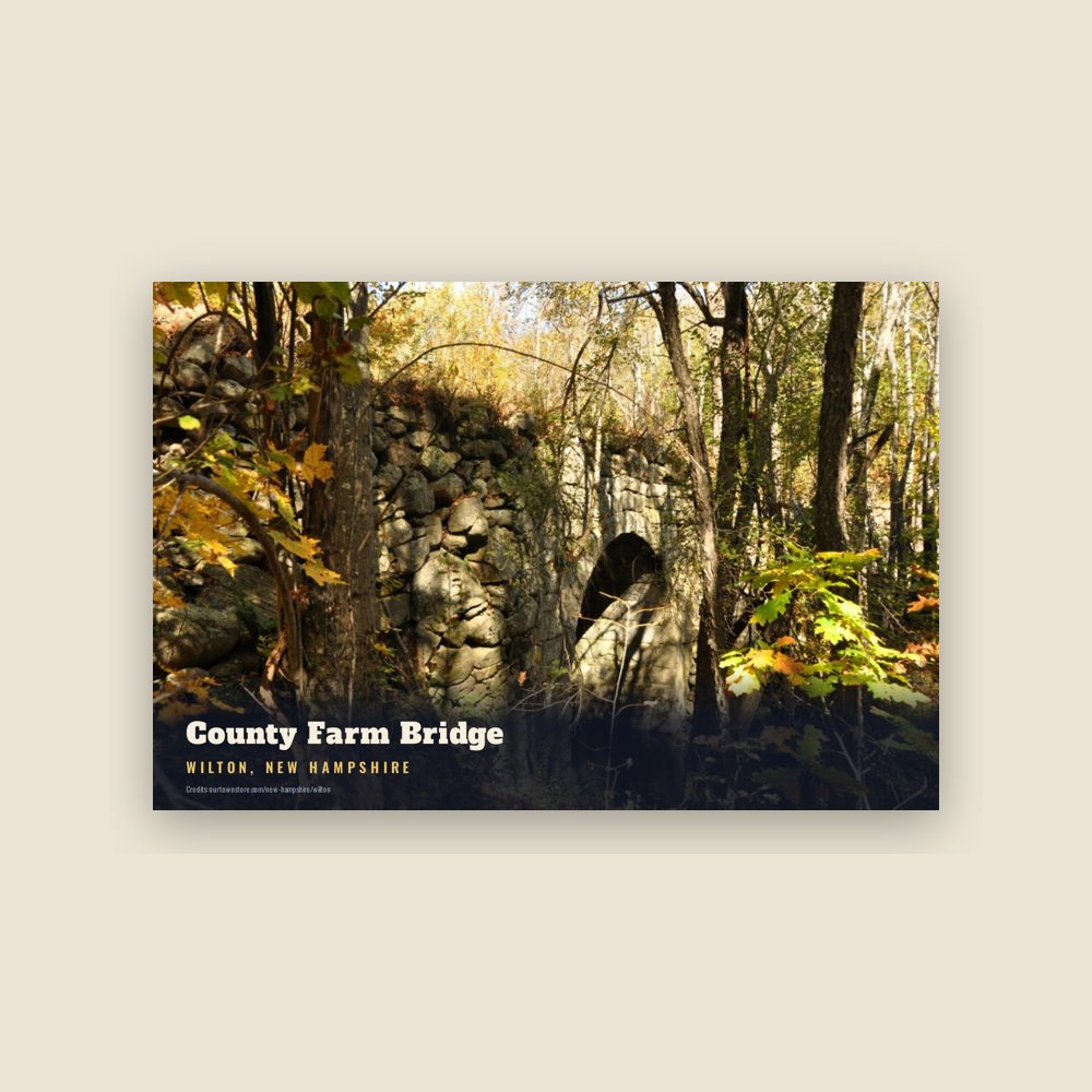 Wilton County Farm Bridge Postcard
