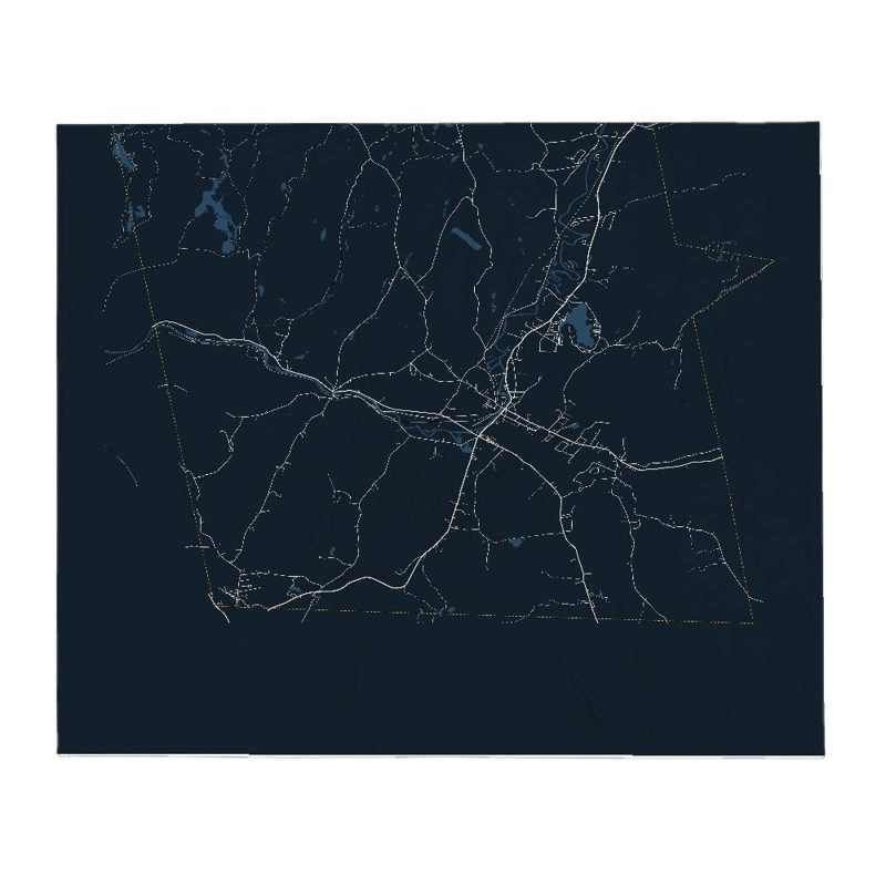 Winchester Street Map Throw Blanket