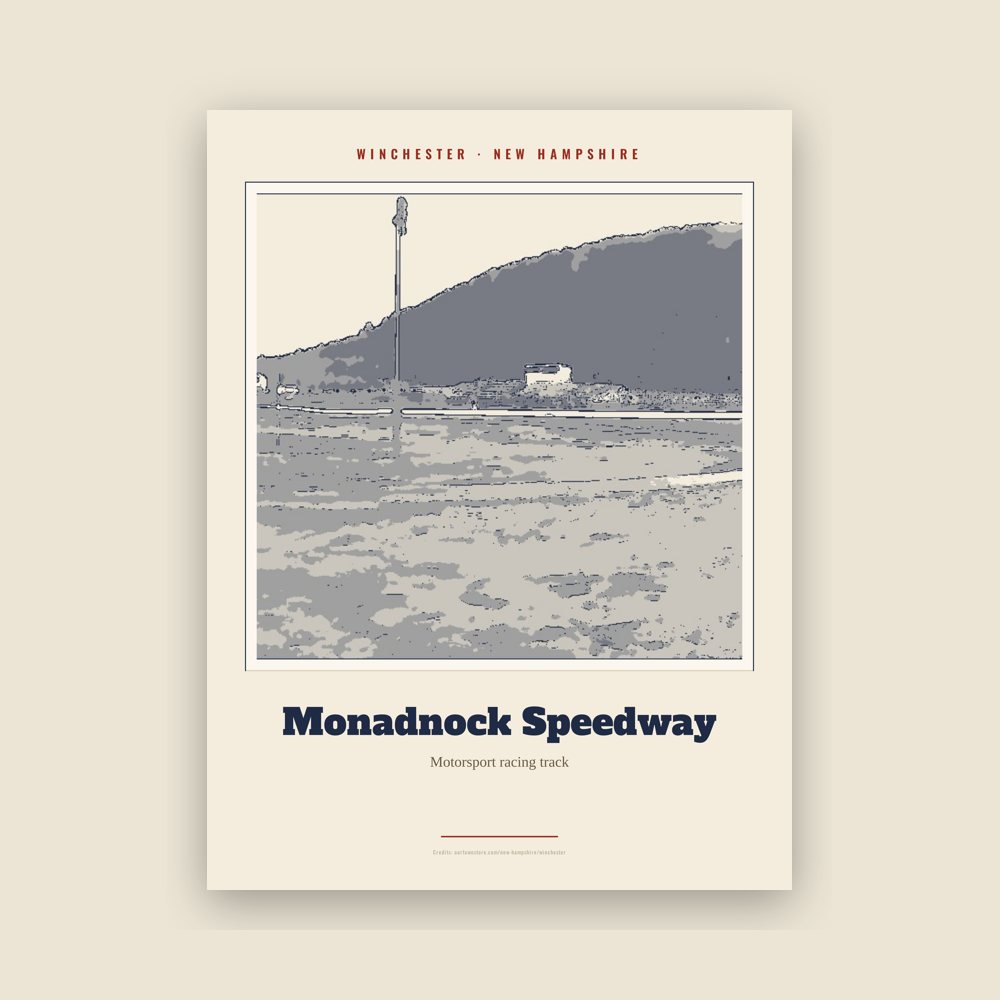 Winchester Monadnock Speedway Landmark Print
