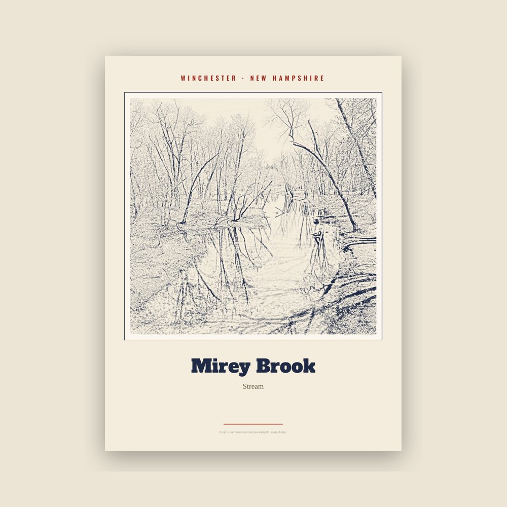 Winchester Mirey Brook Landmark Print