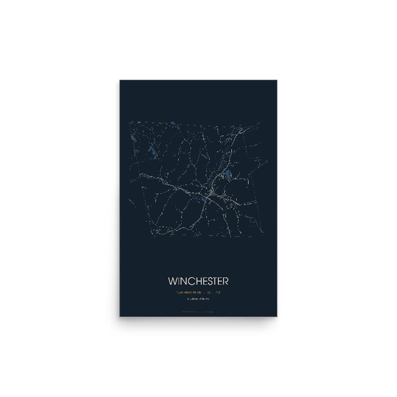 Winchester Street Map Poster · Midnight