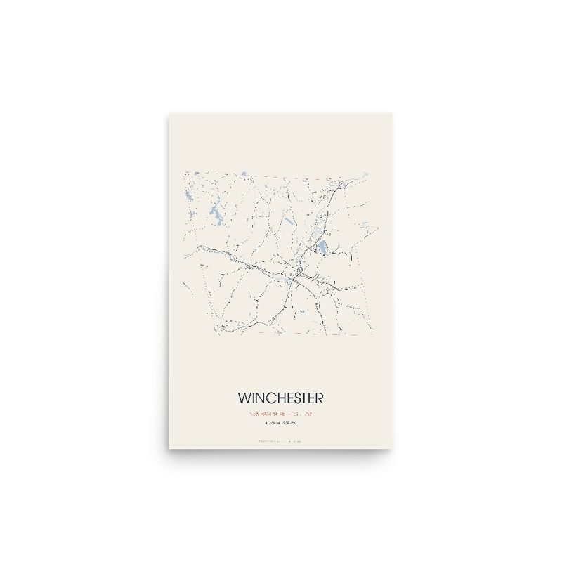 Winchester Street Map Poster · Linen