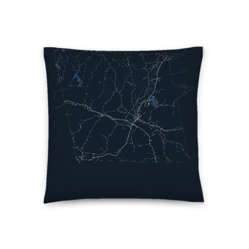 Winchester Map Throw Pillow