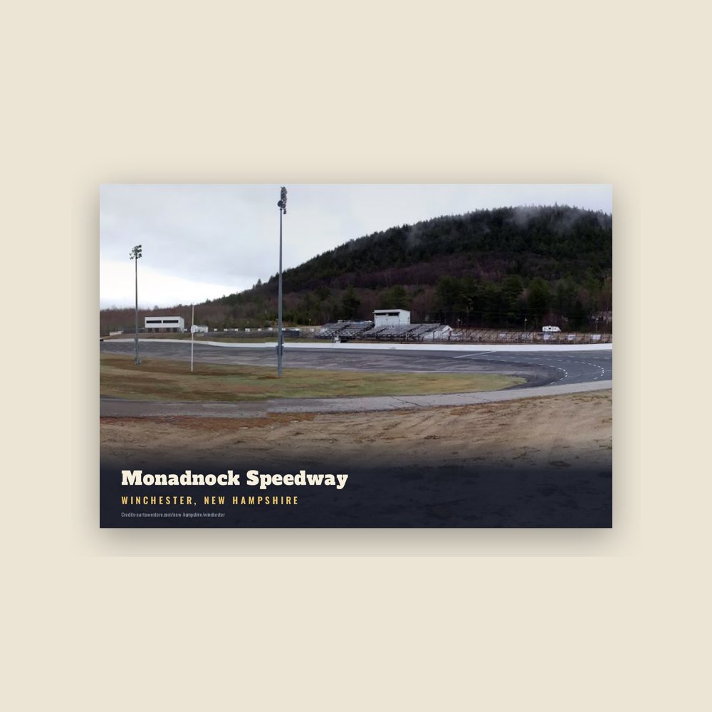 Winchester Monadnock Speedway Postcard