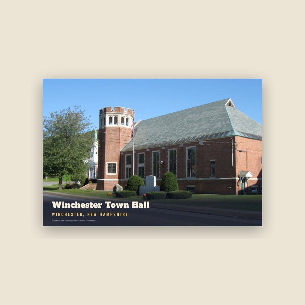 Winchester Winchester Town Hall Postcard