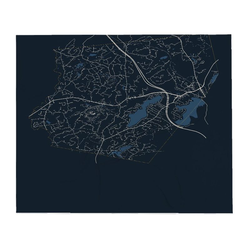 Windham Street Map Throw Blanket