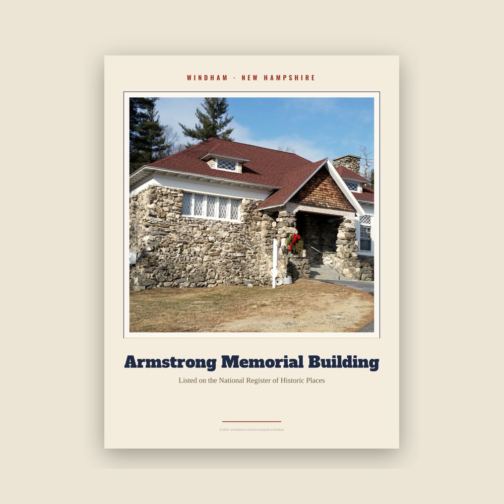 Windham Armstrong Memorial Building Landmark Print