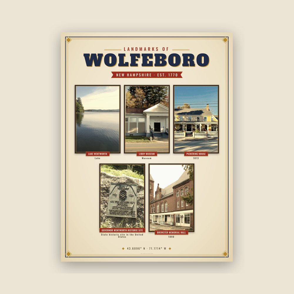 Wolfeboro Landmarks Photo Poster
