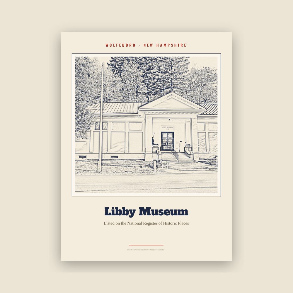 Wolfeboro Libby Museum Landmark Print