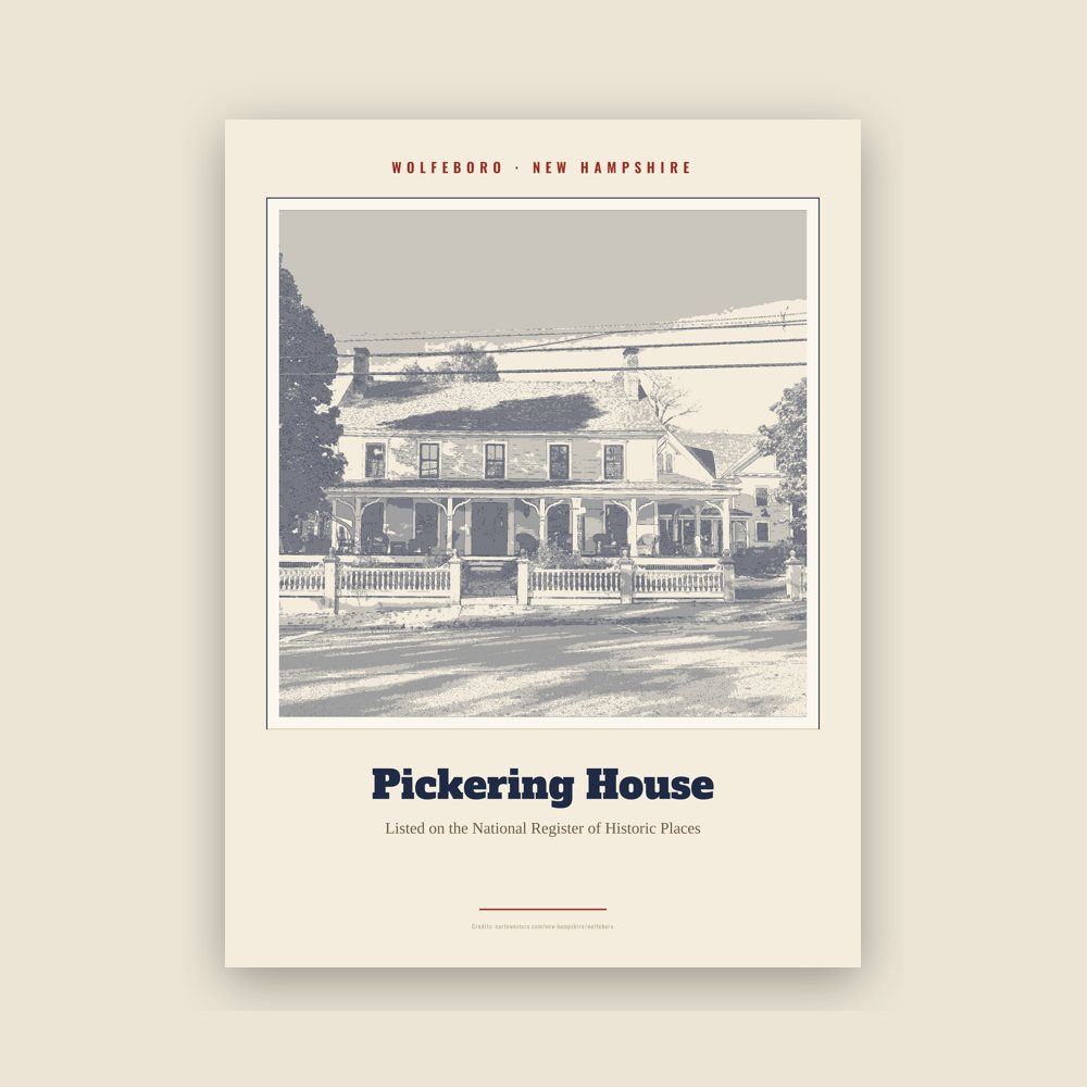 Wolfeboro Pickering House Landmark Print