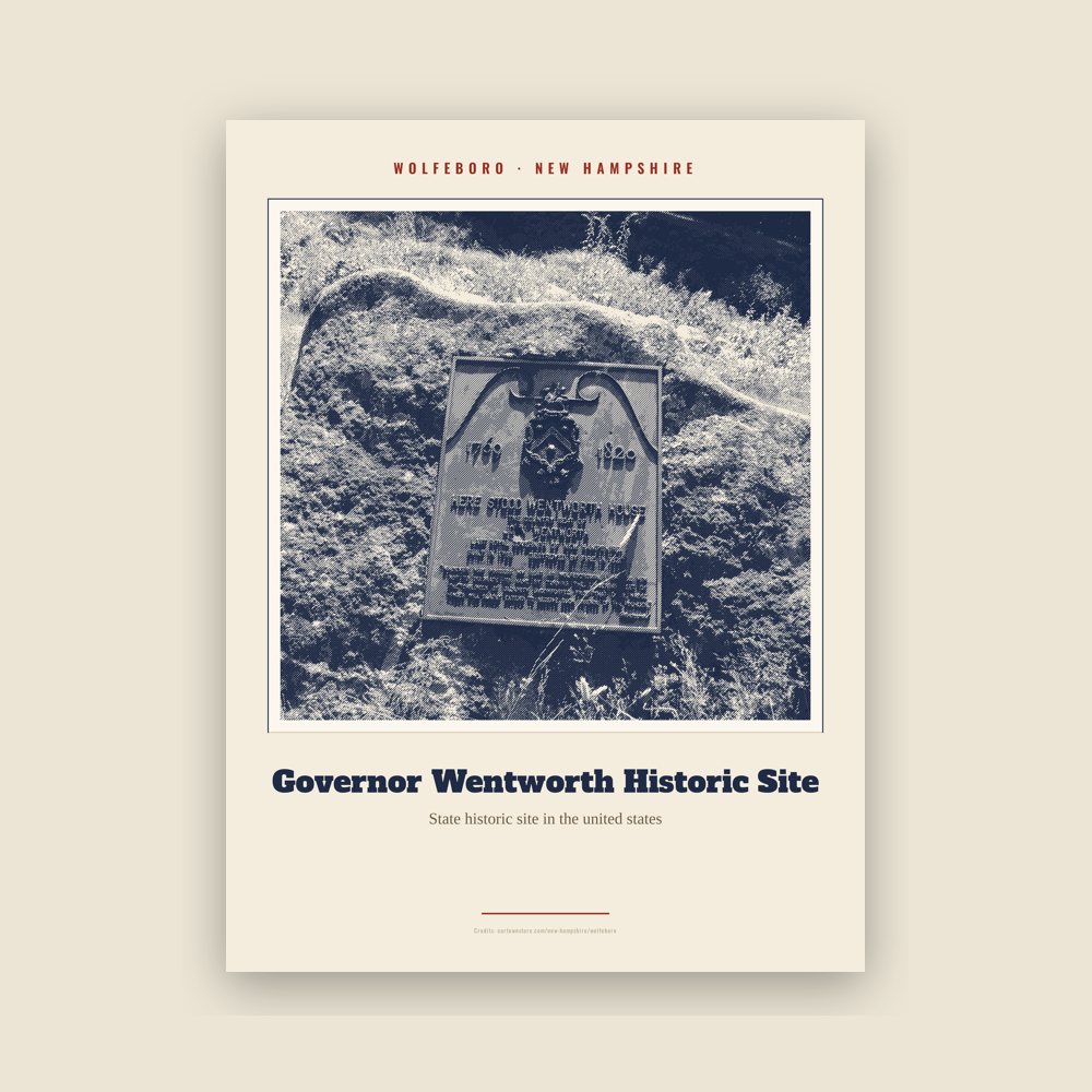 Wolfeboro Governor Wentworth Historic Site Landmark Print