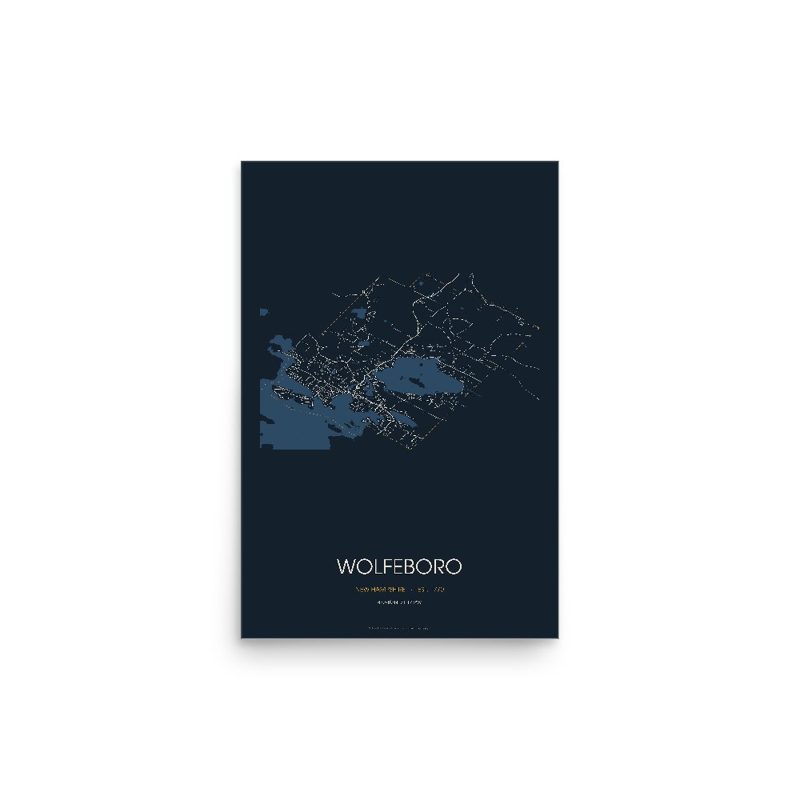 Wolfeboro Street Map Poster · Midnight