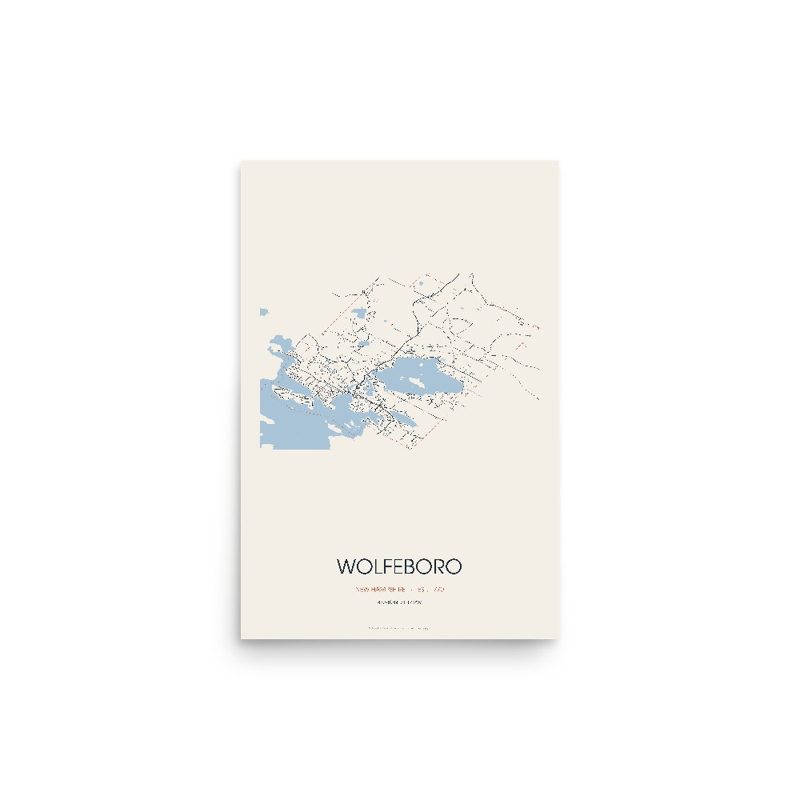 Wolfeboro Street Map Poster · Linen