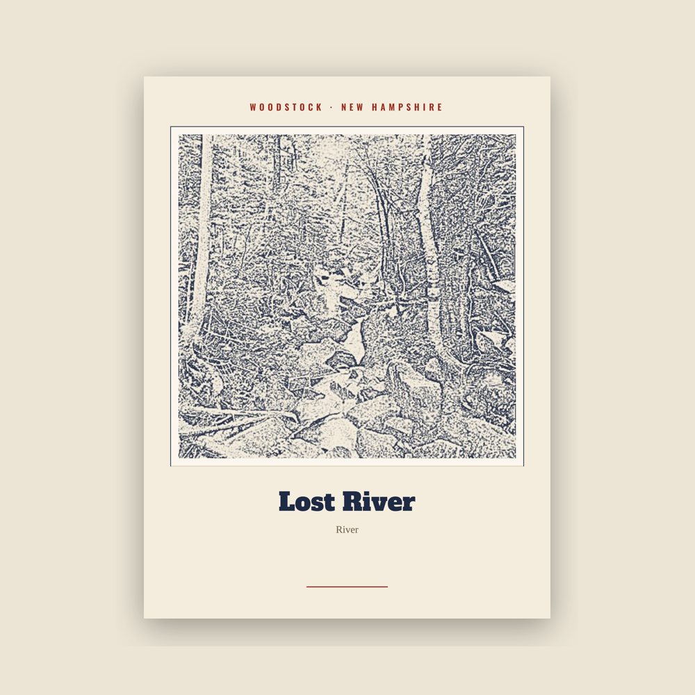 Woodstock Lost River Landmark Print