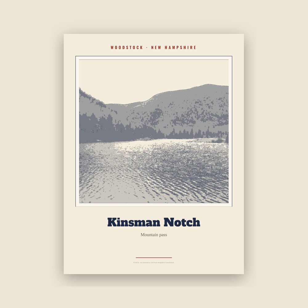 Woodstock Kinsman Notch Landmark Print