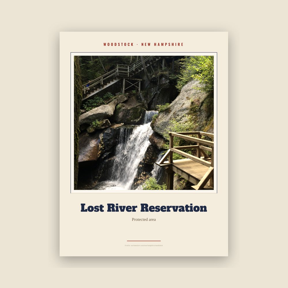 Woodstock Lost River Reservation Landmark Print