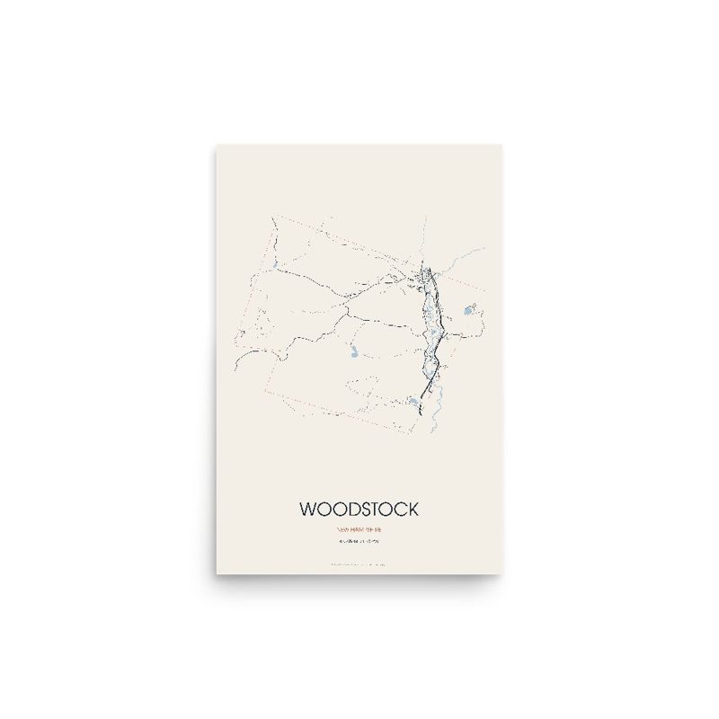 Woodstock Street Map Poster · Linen